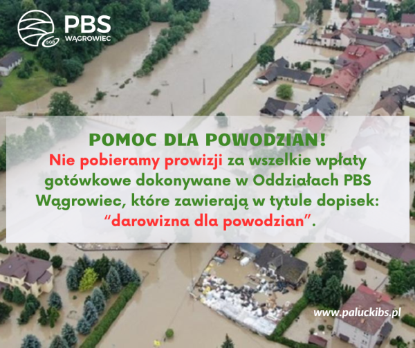 Pomoc dla POWODZIAN! Nie pozostajemy obojętni.