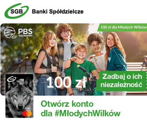 100 zł dla Młodych Wilków – promocja dla Klientów w wieku od 13 do 24 lat