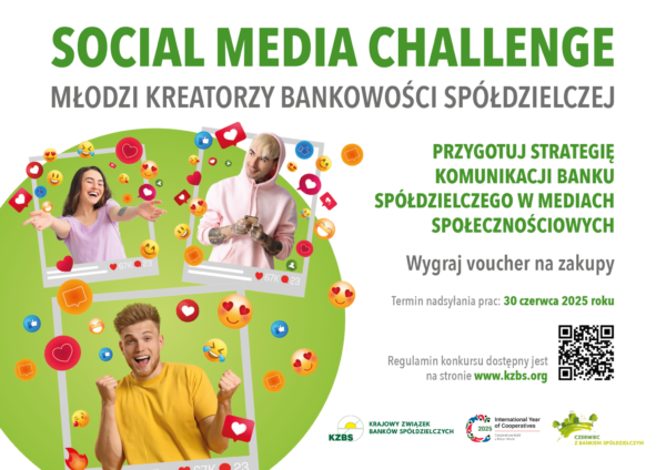 Konkurs dla młodzieży -„MŁODZI KREATORZY BANKOWOŚCI SPÓŁDZIELCZEJ – SOCIAL MEDIA CHALLENGE”