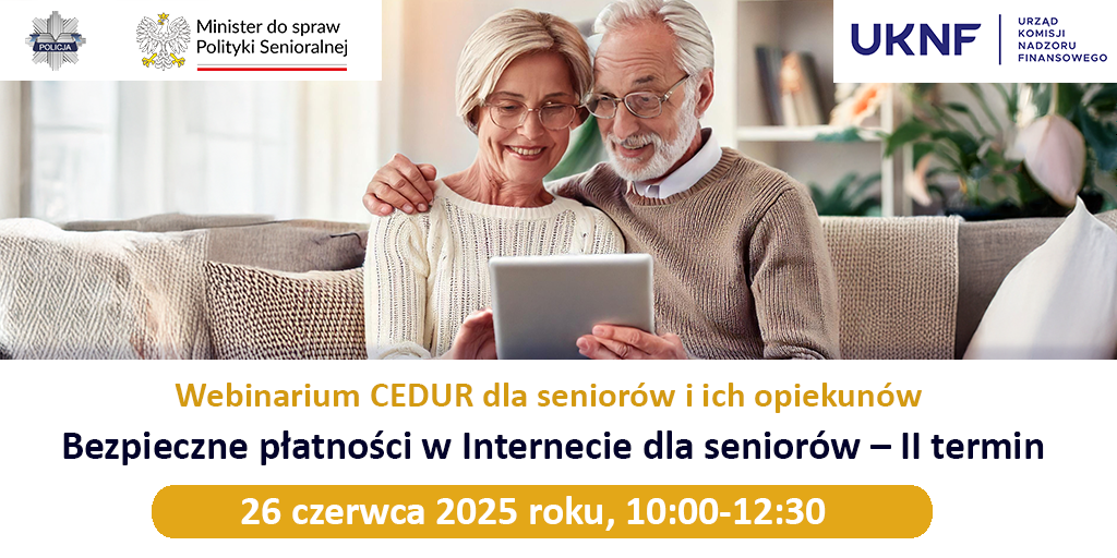Para seniorów patrzących na tablet - bezpieczni Seniorzy