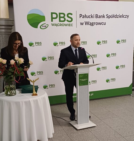 Spotkanie noworoczne PBS Wągrowiec- przemowa Wiceprezesa