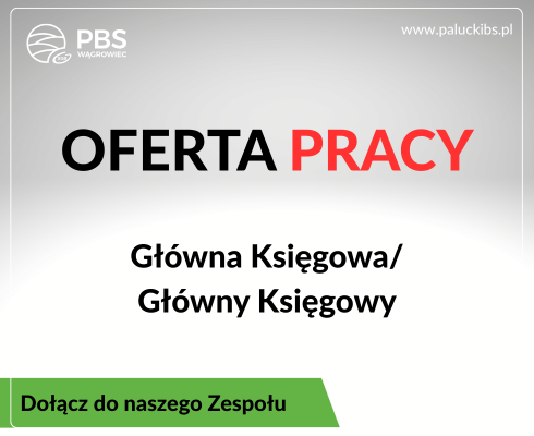 Oferta pracy na stanowisko Główny księgowy