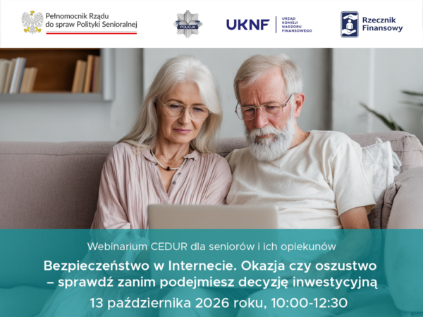 Bezpłatne seminarium CEDUR – fałszywe inwestycje